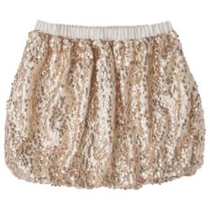Girls Cherokee gold sequin bubble skirt